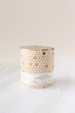 No. 70 Gold Scale Ceramic Candle 11 oz