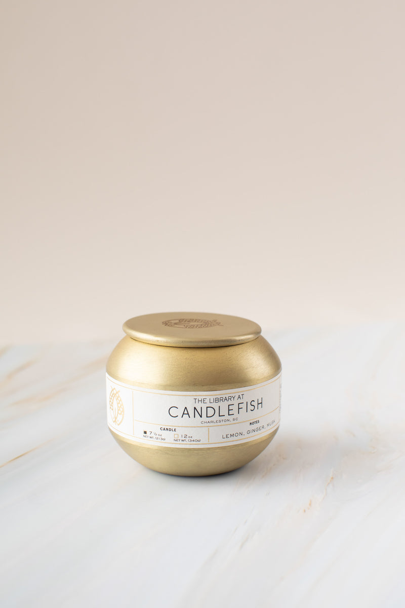 No. 52 Gold Tin Candle