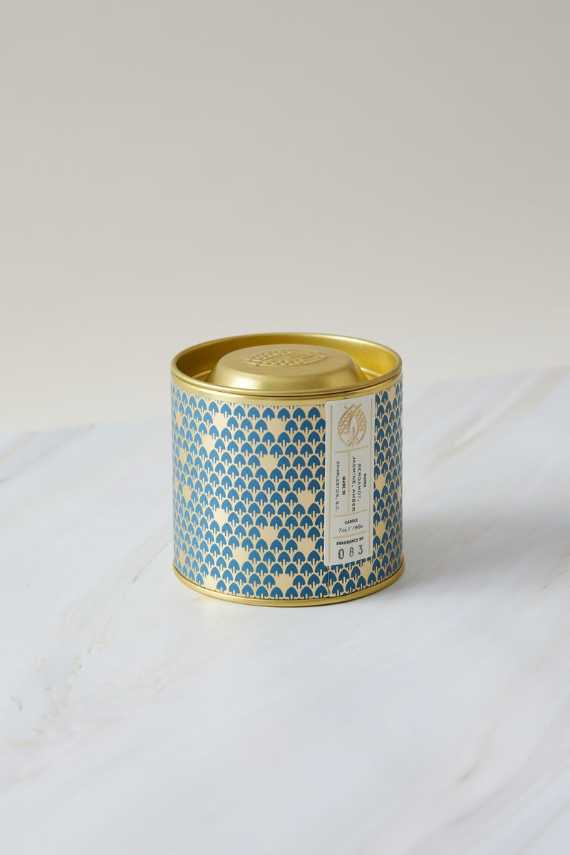Candlefish No. 83 Gold 7oz Tin with Embossed Lid - Blue